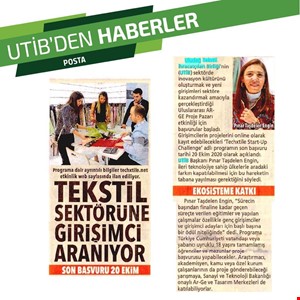 TEKSTİL VE KONFEKSİYON SEKTÖRLERİ İNOVATİF GİRİŞİMCİLERİNİ ARIYOR