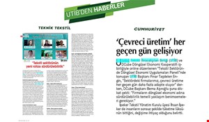 TEKSTİLDE YENİ ROTA “SÜRDÜRÜLEBİLİRLİK”