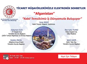 TİCARET MÜŞAVİRLERİMİZLE ELEKTRONİK SOHBETLER | AFGANİSTAN