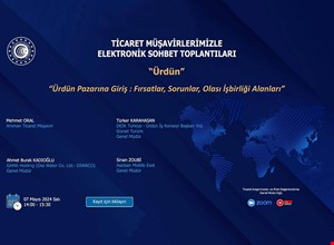 TİCARET MÜŞAVİRLERİMİZLE ELEKTRONİK SOHBETLER | ÜRDÜN