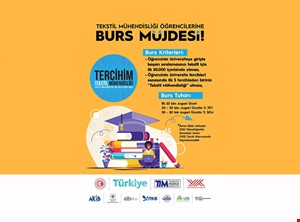 TEKSTİL MÜHENDİSLİĞİ ÖĞRENCİLERİNE BURS MÜJDESİ