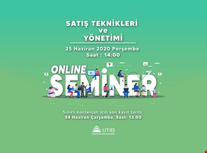 SATIŞ TEKNİKLERİ VE YÖNETİMİ | WEBINAR