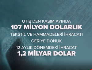 UTİB KASIM AYI İHRACAT RAKAMLARI