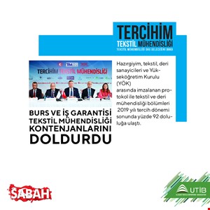 BURS VE İŞ GARANTİSİ TEKSTİL MÜHENDİSLİĞİ KONTENJANLARINI DOLDURDU